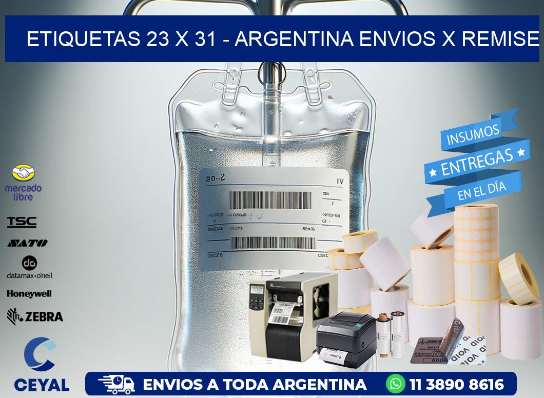 ETIQUETAS 23 x 31 – ARGENTINA ENVIOS X REMISE