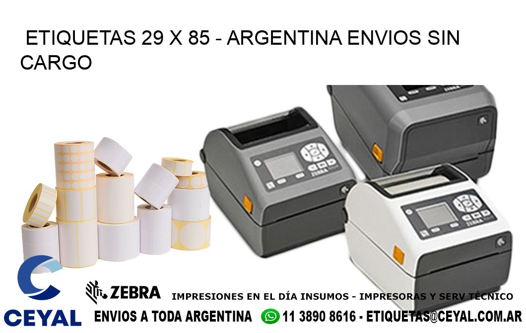 ETIQUETAS 29 x 85 - ARGENTINA ENVIOS SIN CARGO