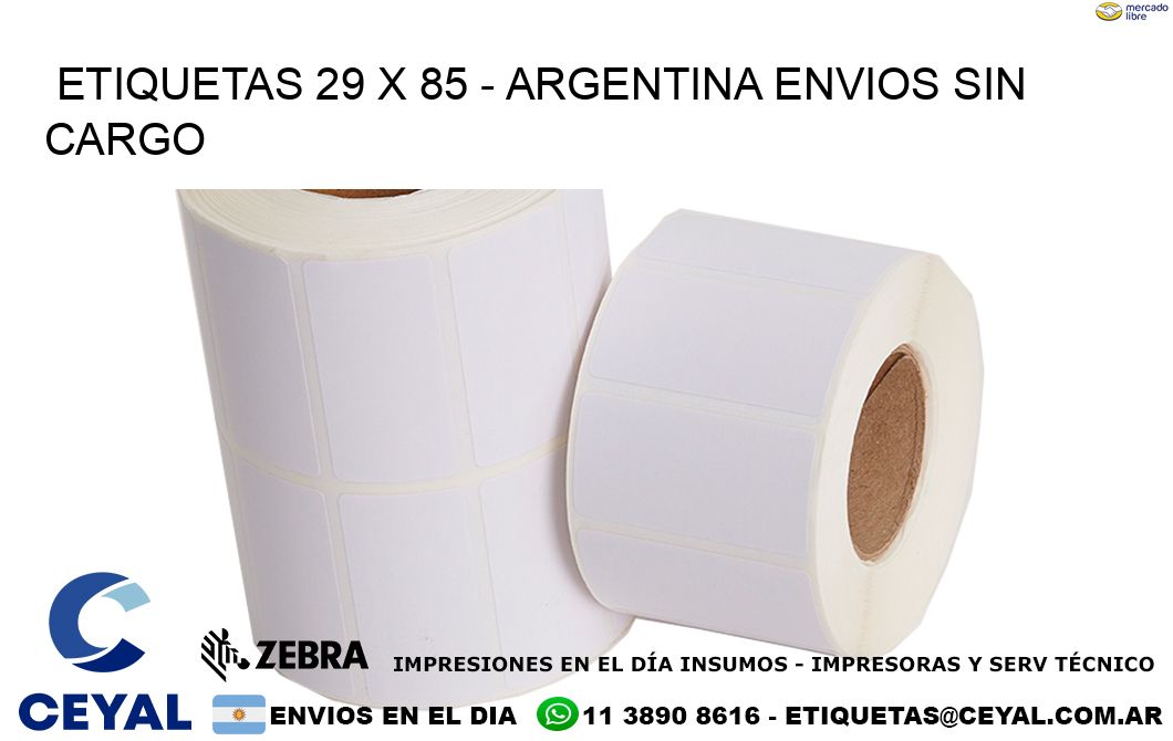 ETIQUETAS 29 x 85 – ARGENTINA ENVIOS SIN CARGO