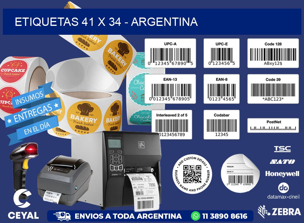 ETIQUETAS 41 x 34 - ARGENTINA