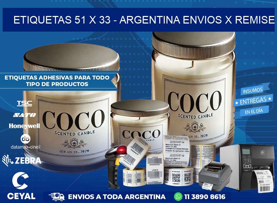 ETIQUETAS 51 x 33 – ARGENTINA ENVIOS X REMISE