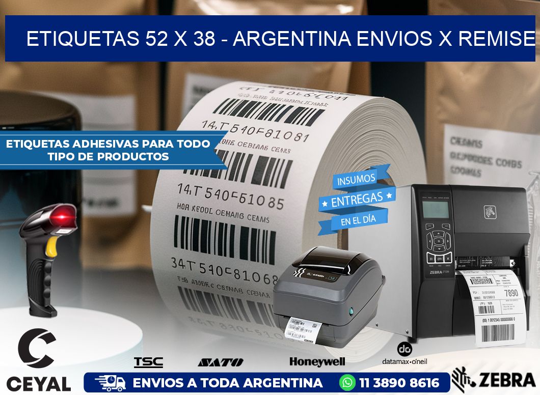 ETIQUETAS 52 x 38 – ARGENTINA ENVIOS X REMISE