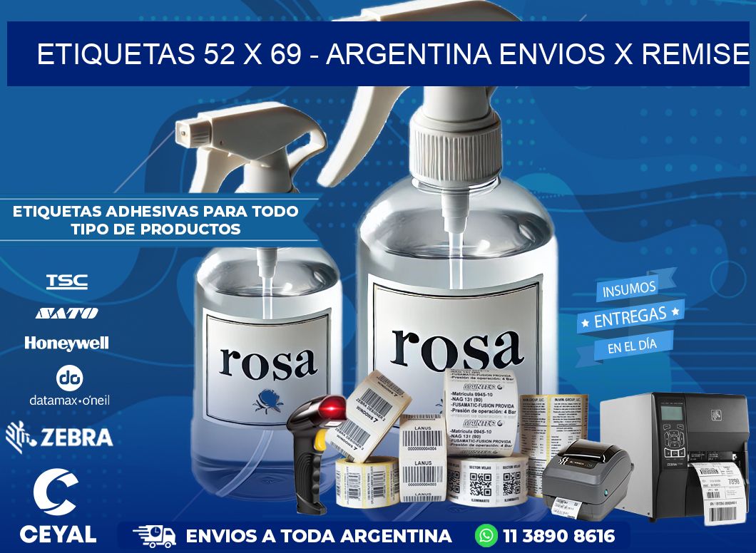 ETIQUETAS 52 x 69 – ARGENTINA ENVIOS X REMISE