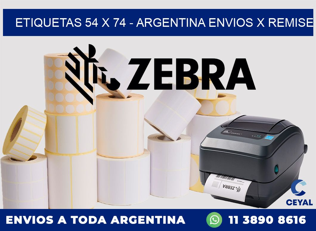 ETIQUETAS 54 x 74 – ARGENTINA ENVIOS X REMISE