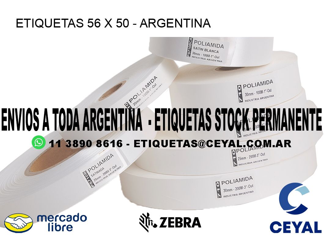 ETIQUETAS 56 x 50 - ARGENTINA