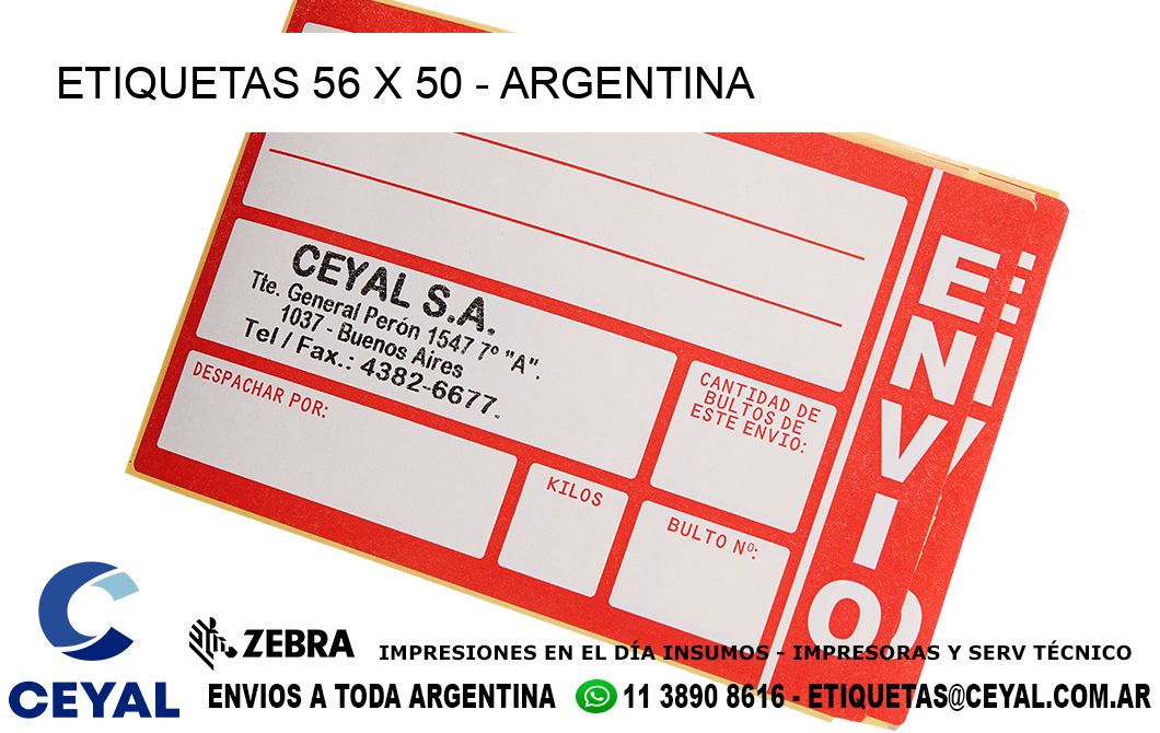 ETIQUETAS 56 x 50 - ARGENTINA