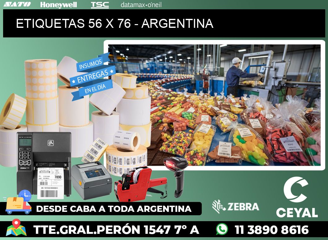 ETIQUETAS 56 x 76 - ARGENTINA