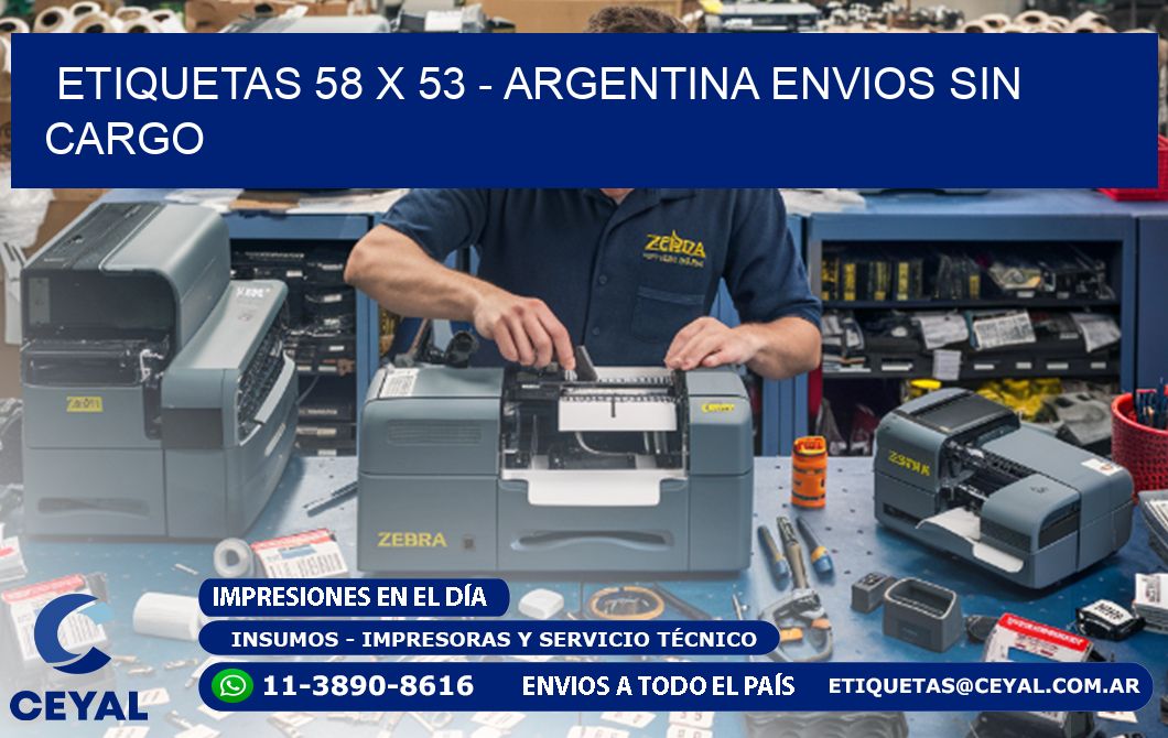 ETIQUETAS 58 x 53 - ARGENTINA ENVIOS SIN CARGO