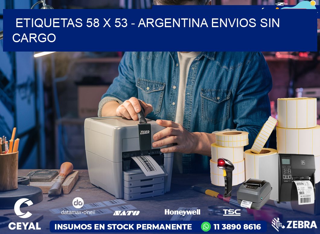 ETIQUETAS 58 x 53 - ARGENTINA ENVIOS SIN CARGO