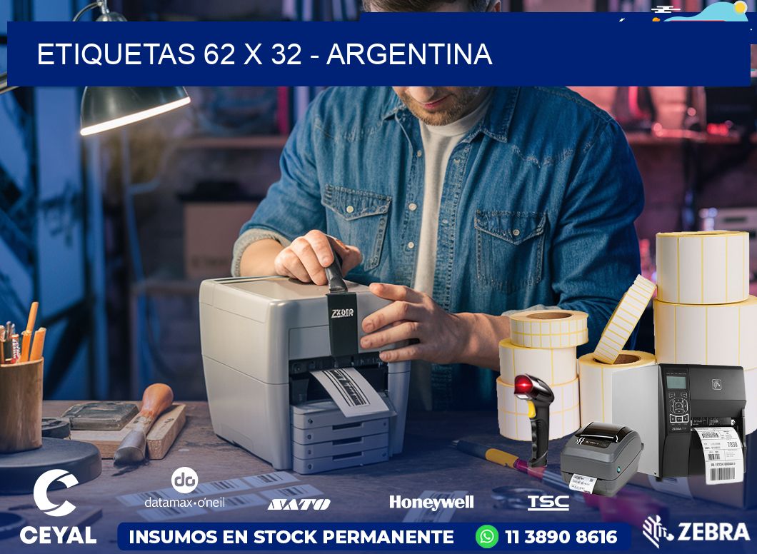 ETIQUETAS 62 x 32 - ARGENTINA