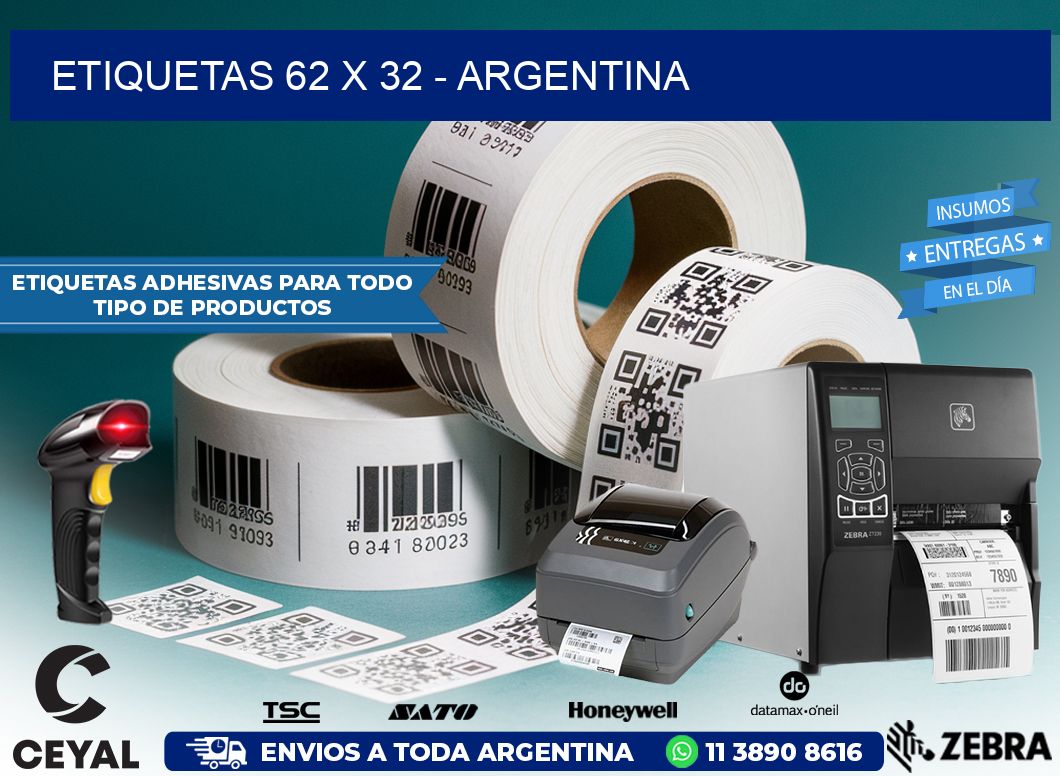 ETIQUETAS 62 x 32 – ARGENTINA