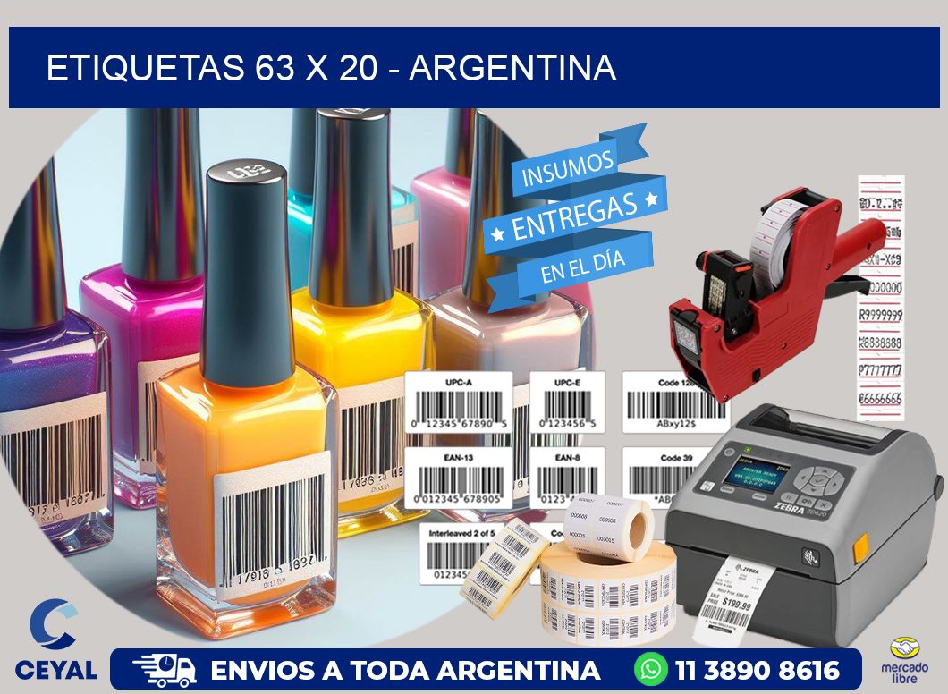 ETIQUETAS 63 x 20 - ARGENTINA