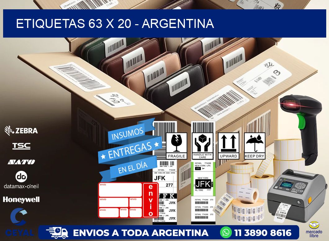 ETIQUETAS 63 x 20 - ARGENTINA