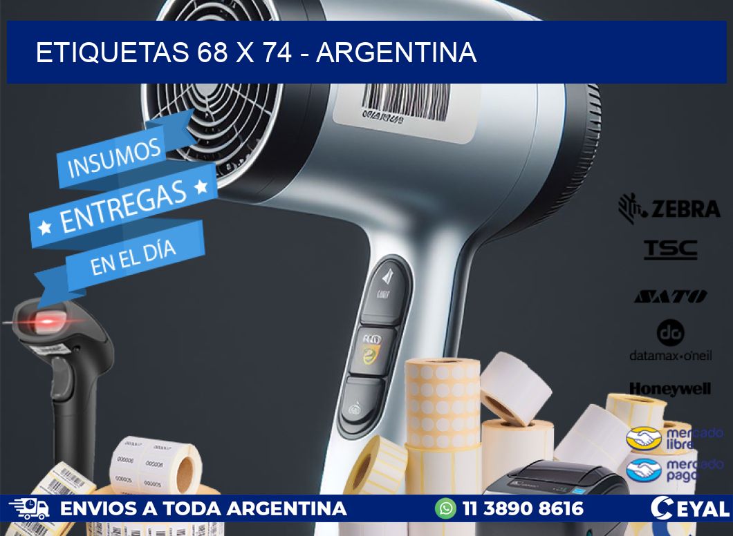 ETIQUETAS 68 x 74 - ARGENTINA