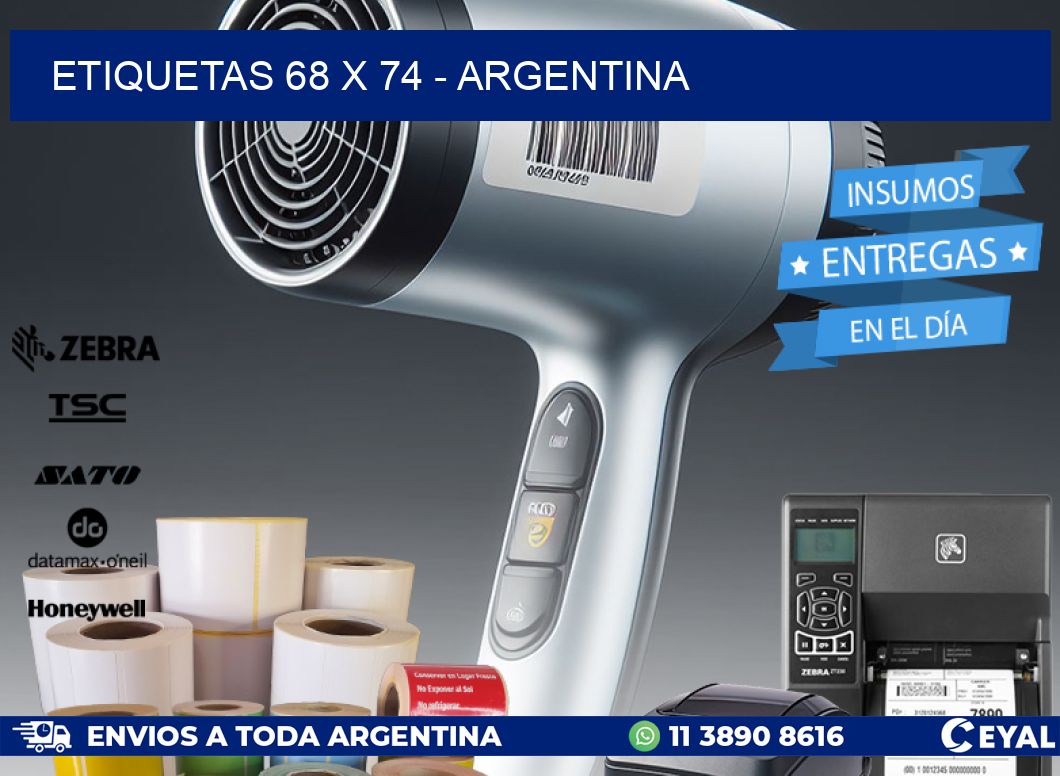 ETIQUETAS 68 x 74 - ARGENTINA