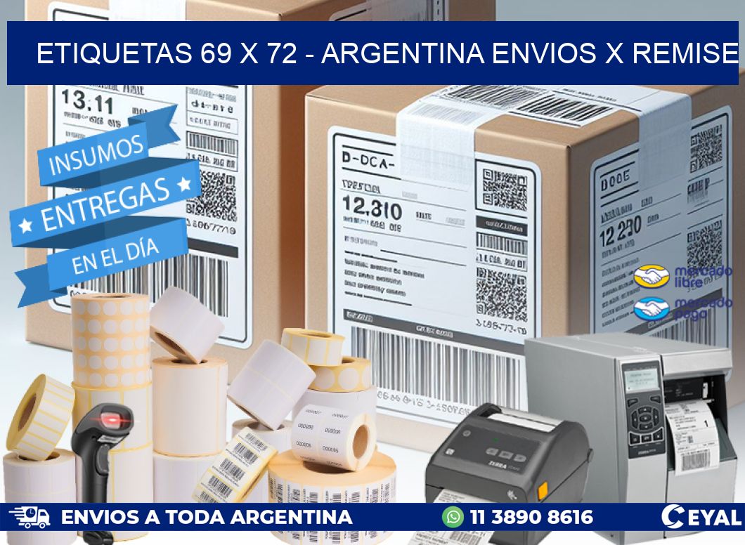 ETIQUETAS 69 x 72 – ARGENTINA ENVIOS X REMISE