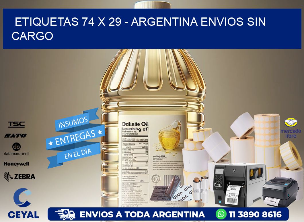 ETIQUETAS 74 x 29 - ARGENTINA ENVIOS SIN CARGO