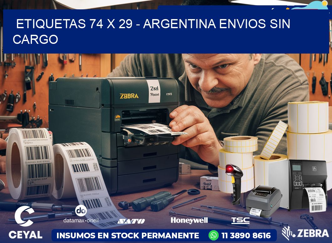 ETIQUETAS 74 x 29 - ARGENTINA ENVIOS SIN CARGO