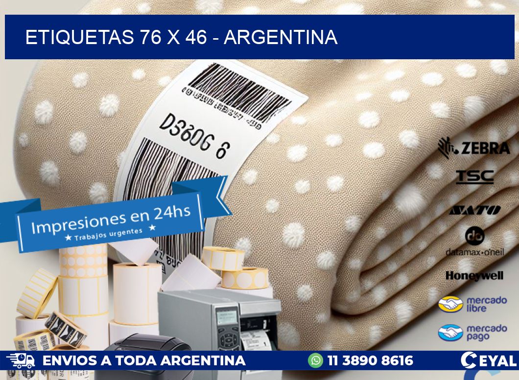 ETIQUETAS 76 x 46 - ARGENTINA