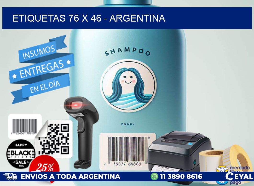 ETIQUETAS 76 x 46 - ARGENTINA