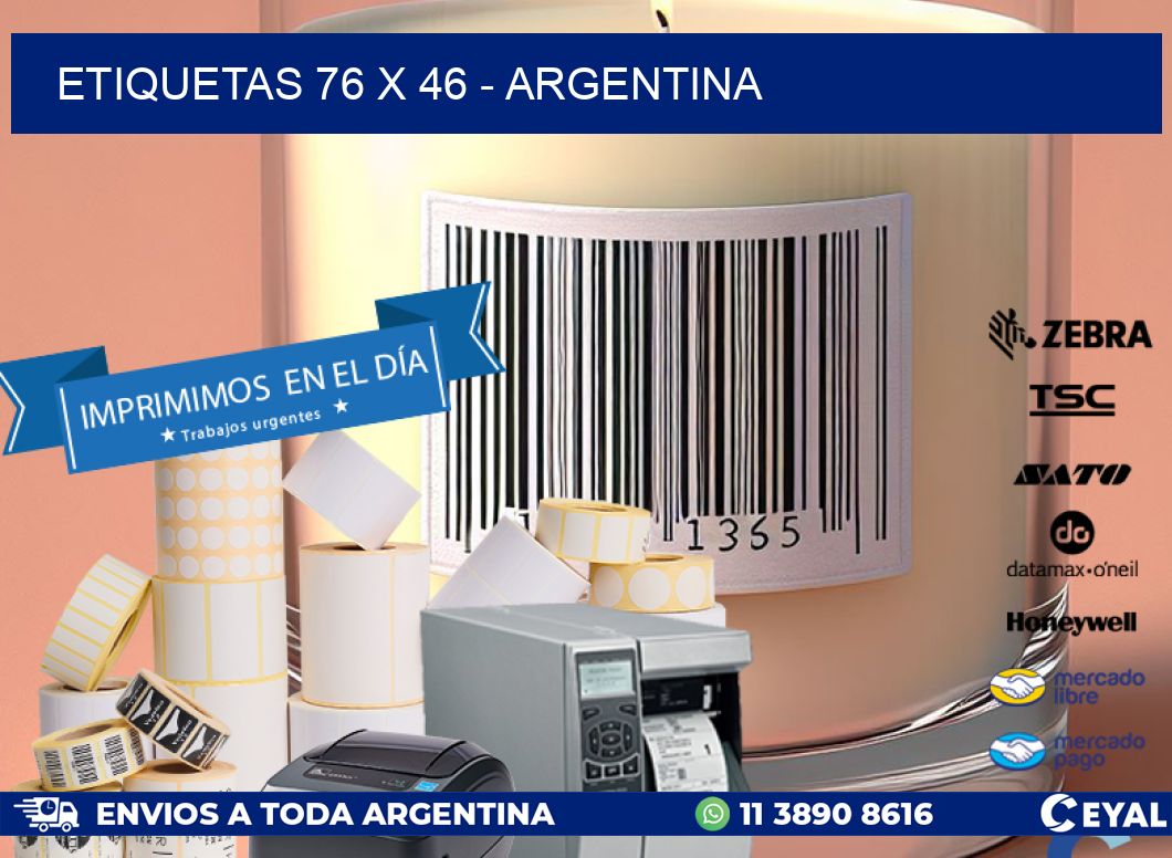 ETIQUETAS 76 x 46 - ARGENTINA