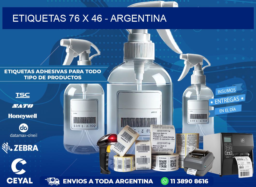 ETIQUETAS 76 x 46 - ARGENTINA