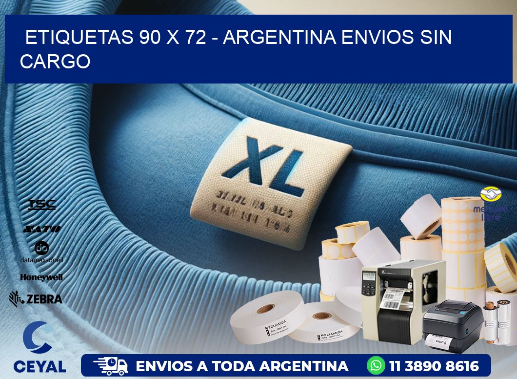 ETIQUETAS 90 x 72 - ARGENTINA ENVIOS SIN CARGO