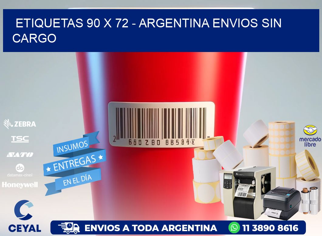 ETIQUETAS 90 x 72 - ARGENTINA ENVIOS SIN CARGO