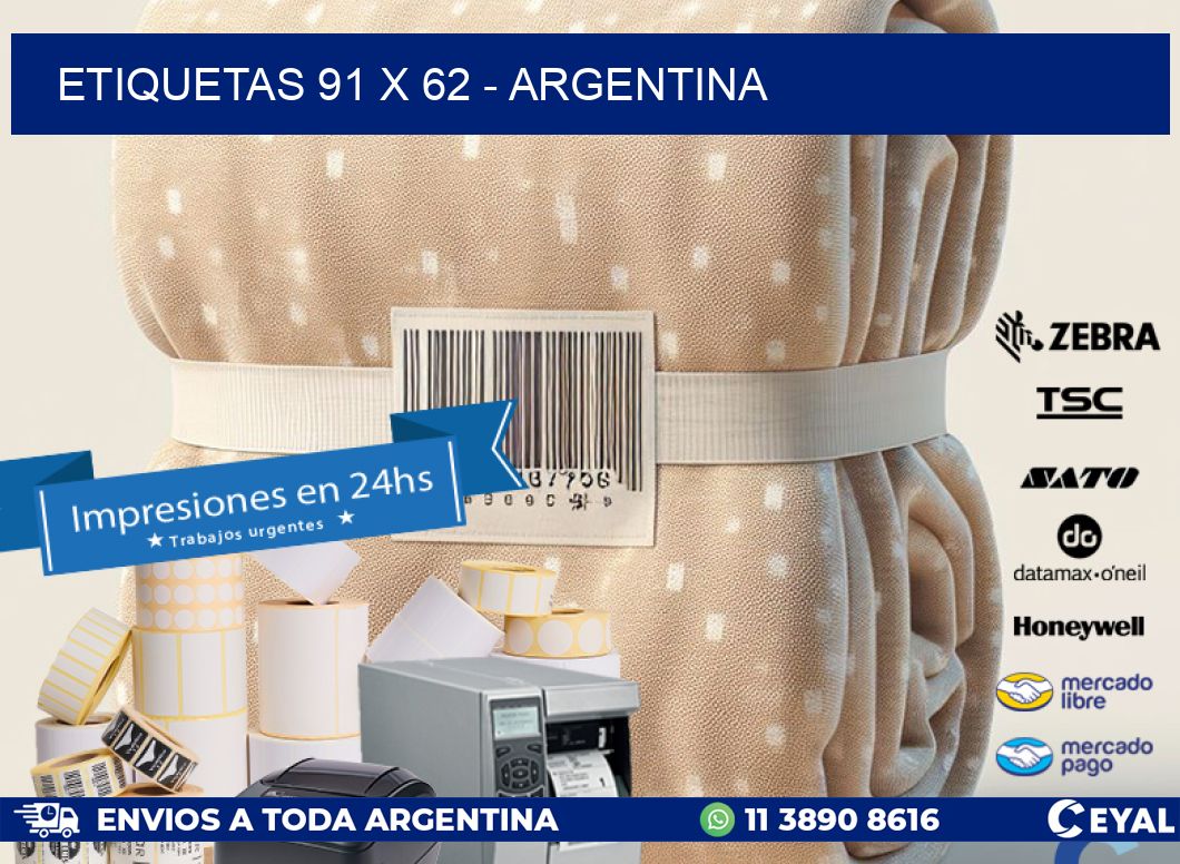 ETIQUETAS 91 x 62 - ARGENTINA