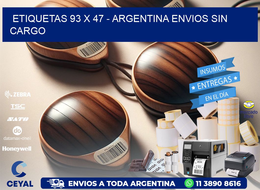 ETIQUETAS 93 x 47 - ARGENTINA ENVIOS SIN CARGO