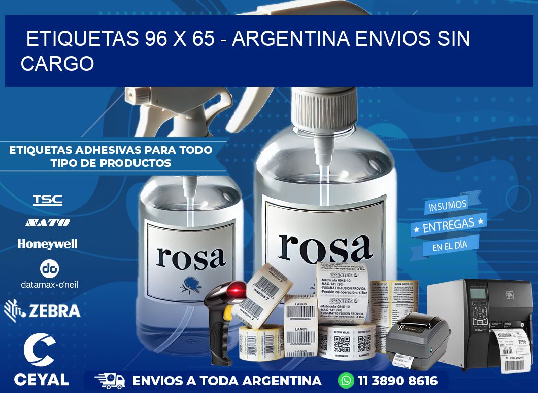 ETIQUETAS 96 x 65 – ARGENTINA ENVIOS SIN CARGO