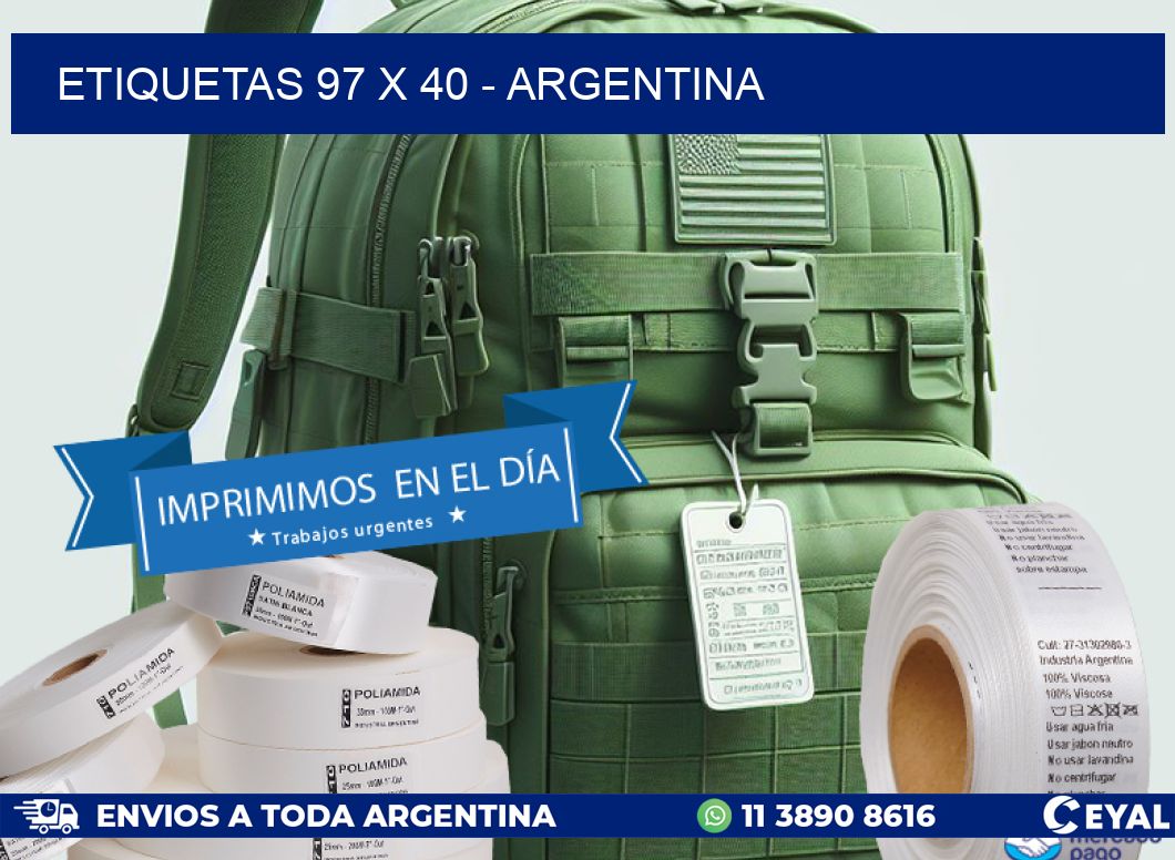 ETIQUETAS 97 x 40 - ARGENTINA