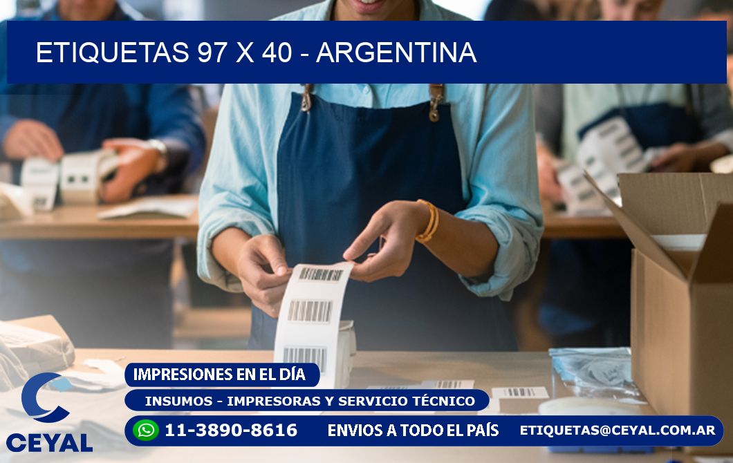 ETIQUETAS 97 x 40 - ARGENTINA