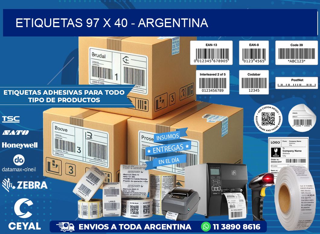 ETIQUETAS 97 x 40 - ARGENTINA