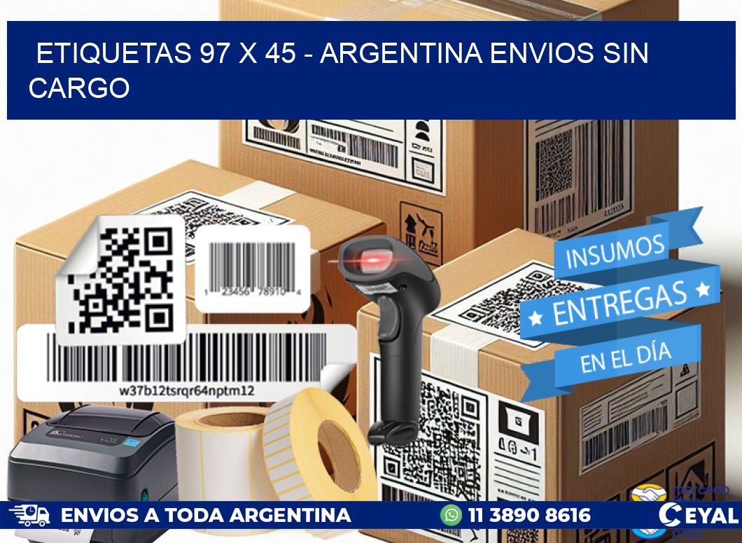 ETIQUETAS 97 x 45 - ARGENTINA ENVIOS SIN CARGO