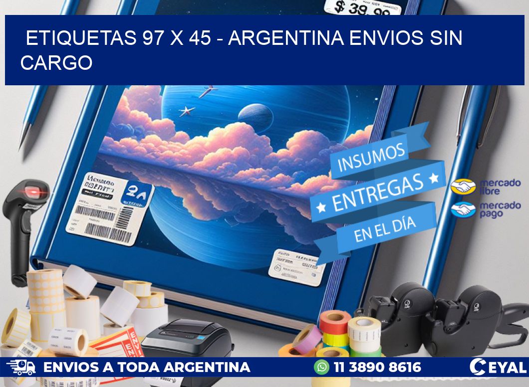 ETIQUETAS 97 x 45 - ARGENTINA ENVIOS SIN CARGO