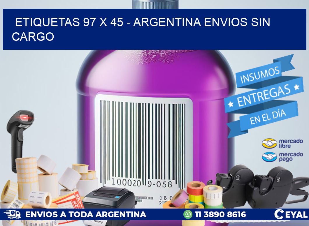 ETIQUETAS 97 x 45 - ARGENTINA ENVIOS SIN CARGO