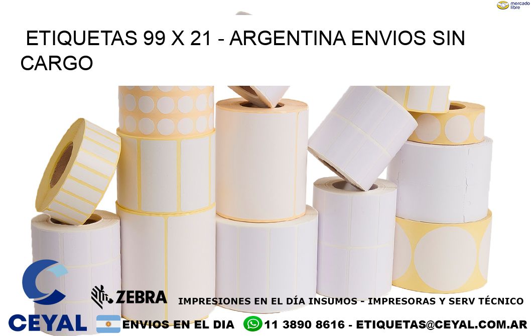 ETIQUETAS 99 x 21 - ARGENTINA ENVIOS SIN CARGO