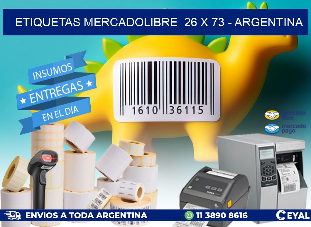 ETIQUETAS MERCADOLIBRE  26 x 73 – ARGENTINA