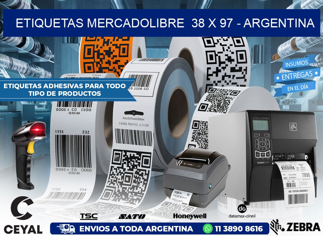 ETIQUETAS MERCADOLIBRE  38 x 97 – ARGENTINA