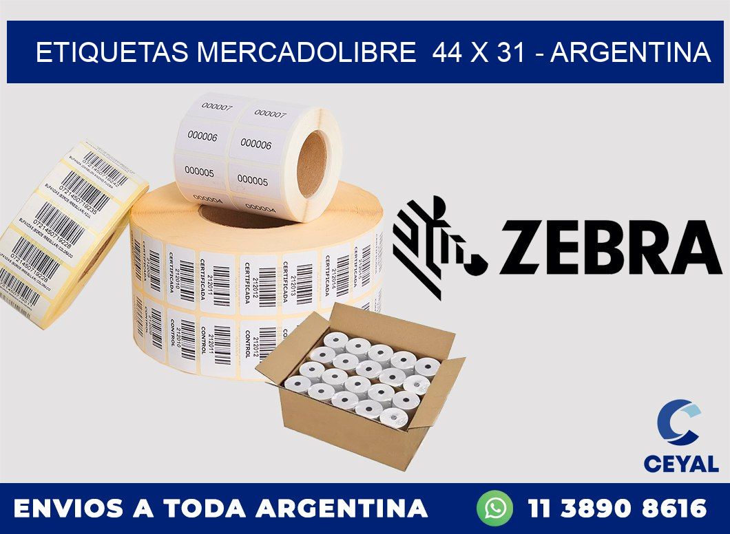 ETIQUETAS MERCADOLIBRE  44 x 31 – ARGENTINA