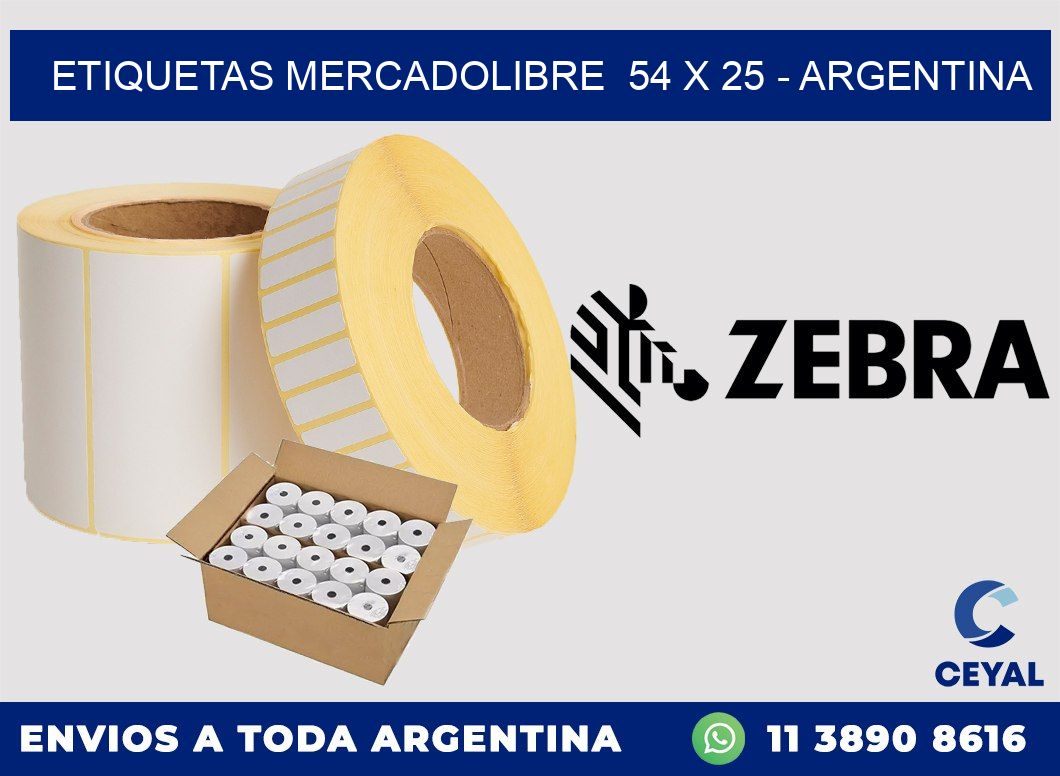 ETIQUETAS MERCADOLIBRE  54 x 25 – ARGENTINA