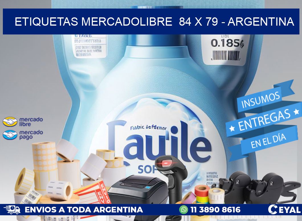 ETIQUETAS MERCADOLIBRE  84 x 79 - ARGENTINA