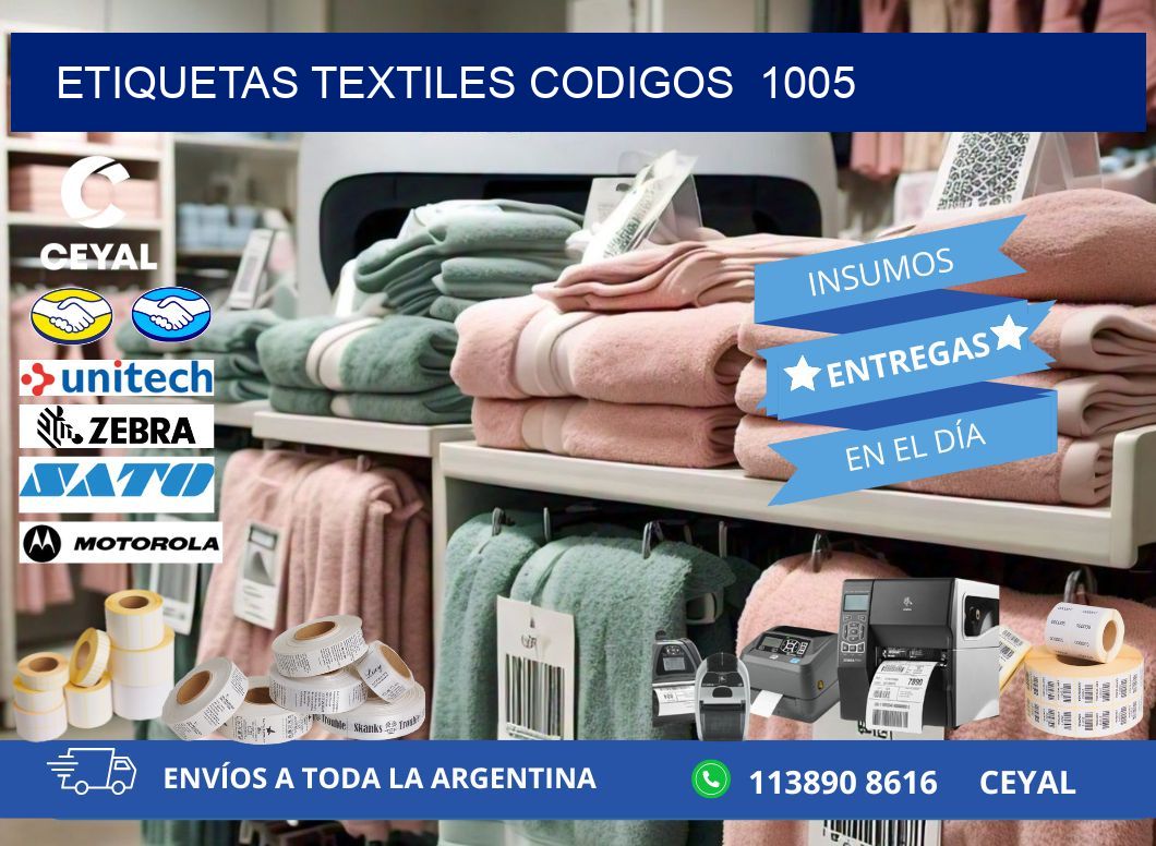 ETIQUETAS TEXTILES CODIGOS  1005