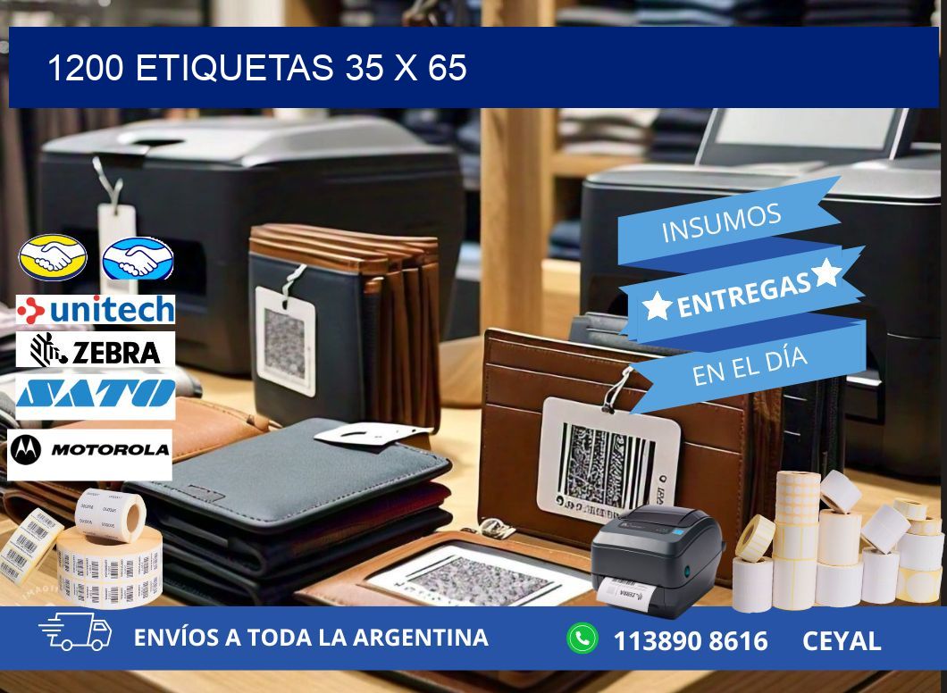 1200 ETIQUETAS 35 x 65