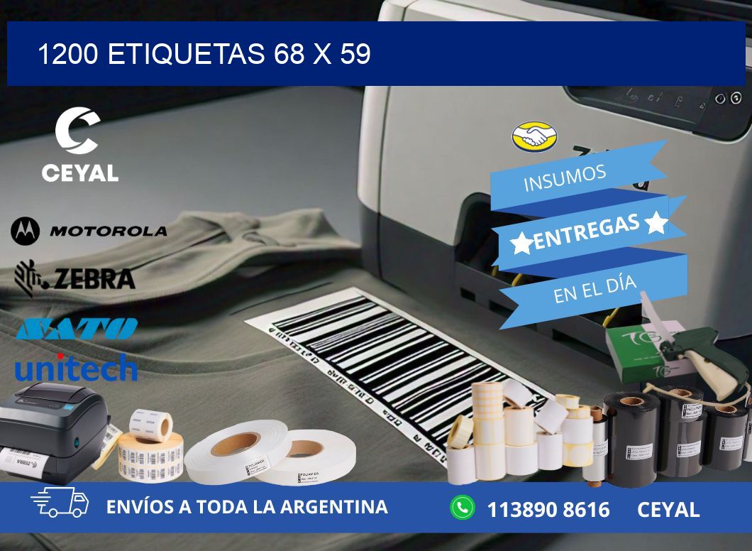 1200 ETIQUETAS 68 x 59