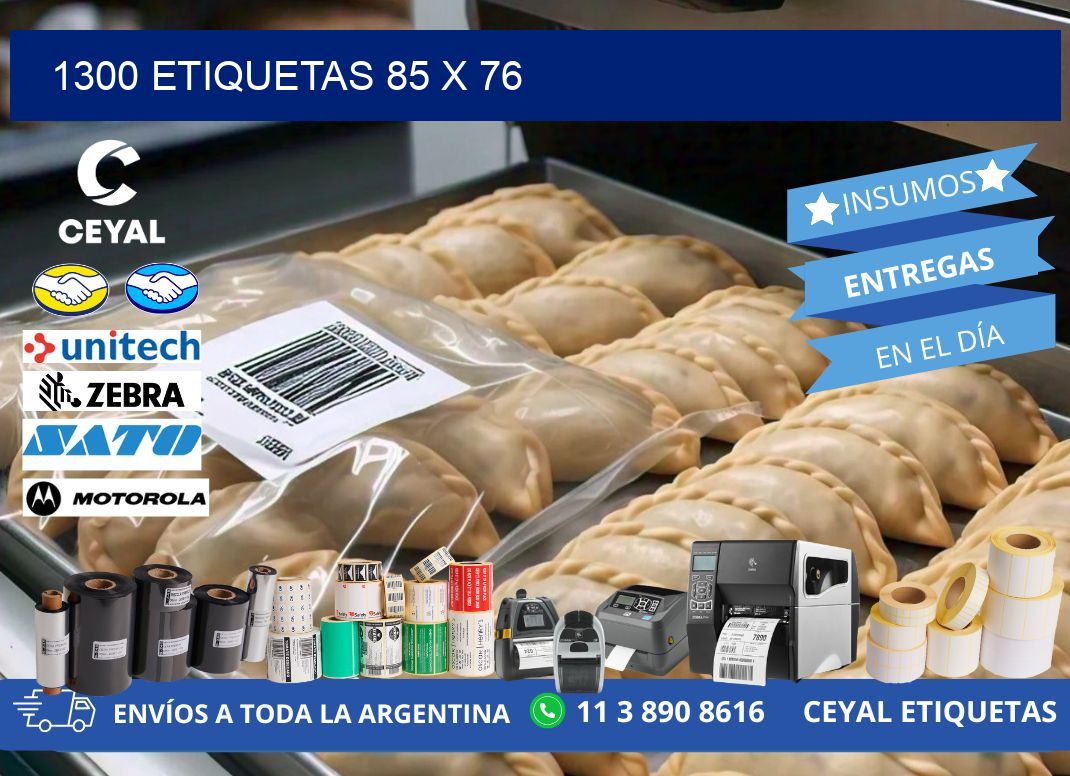 1300 ETIQUETAS 85 x 76