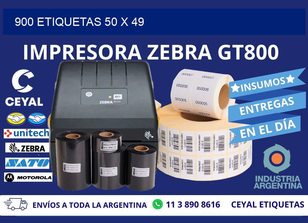 900 ETIQUETAS 50 x 49