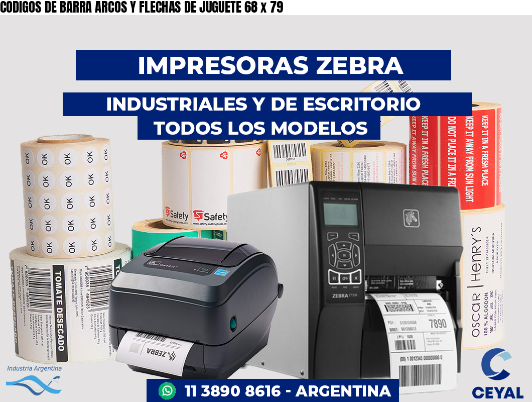 CODIGOS DE BARRA ARCOS Y FLECHAS DE JUGUETE 68 x 79