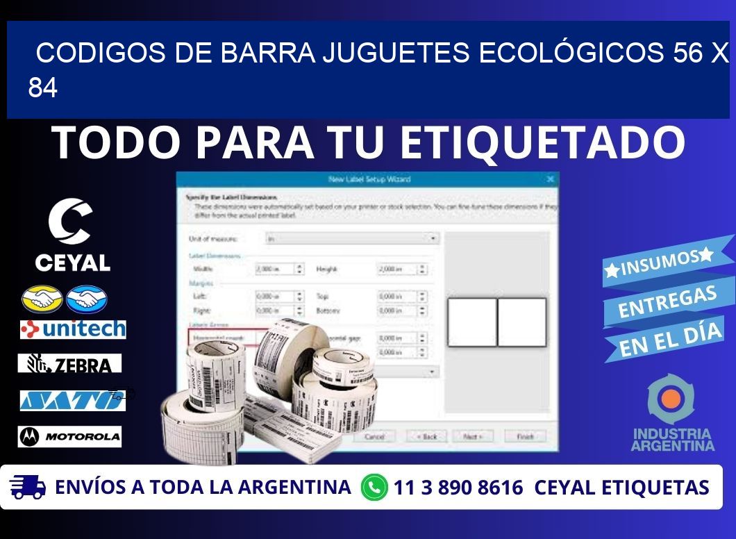 CODIGOS DE BARRA JUGUETES ECOLÓGICOS 56 x 84